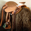 a working wade saddle, half rough out half smooth.